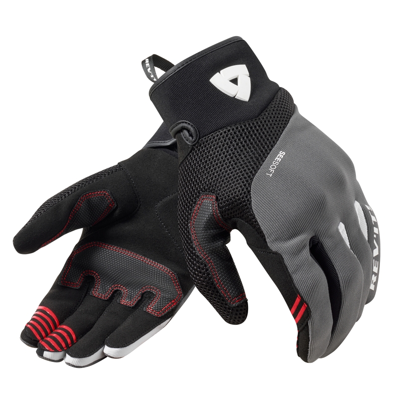 Gants de moto Revit Endo gris-noir