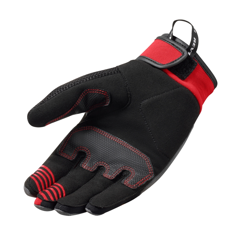 Gants de moto Revit Endo gris et rouge