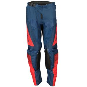 Pantalon motocross enfant Scott EVO TRACK bleu-rouge fluo