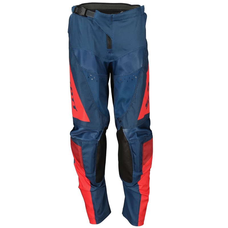 Pantalon motocross enfant Scott EVO TRACK bleu-rouge fluo