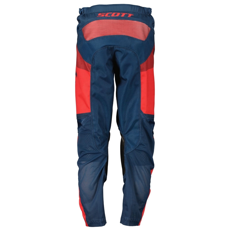 Pantalon motocross enfant Scott EVO TRACK bleu-rouge fluo