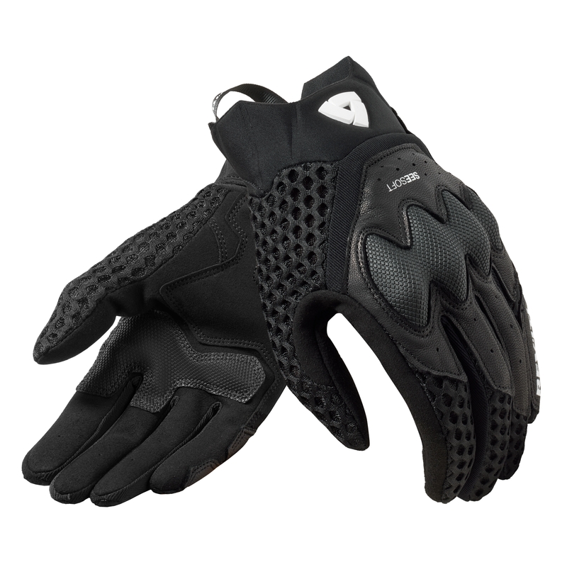 Gants de moto Revit Veloz pour femmes, noirs