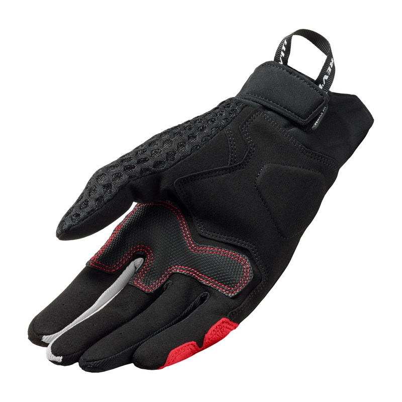 Gants de moto Revit Veloz pour femmes, noirs et rouges