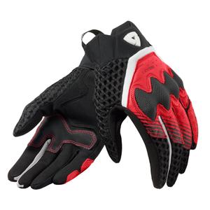 Gants de moto Revit Veloz pour femmes, noirs et rouges