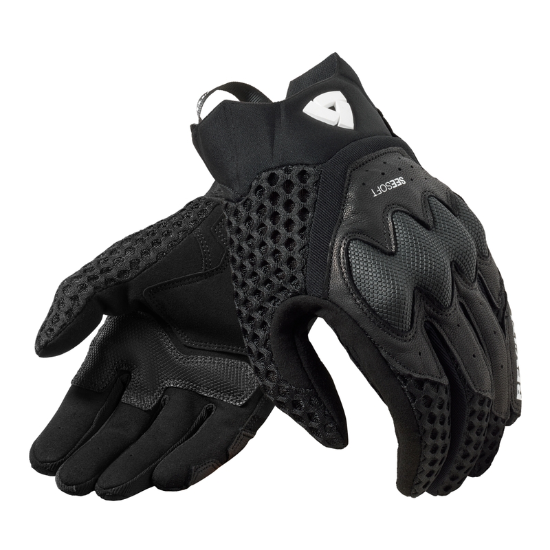 Gants de moto Revit Veloz noirs