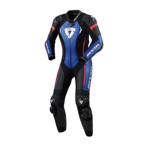 Combinaison de moto Revit Xena 4 noire et bleue pour femmes