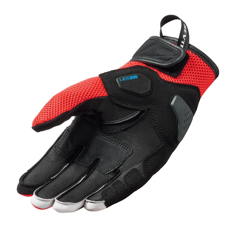 Gants moto Revit Ritmo noir-rouge fluo