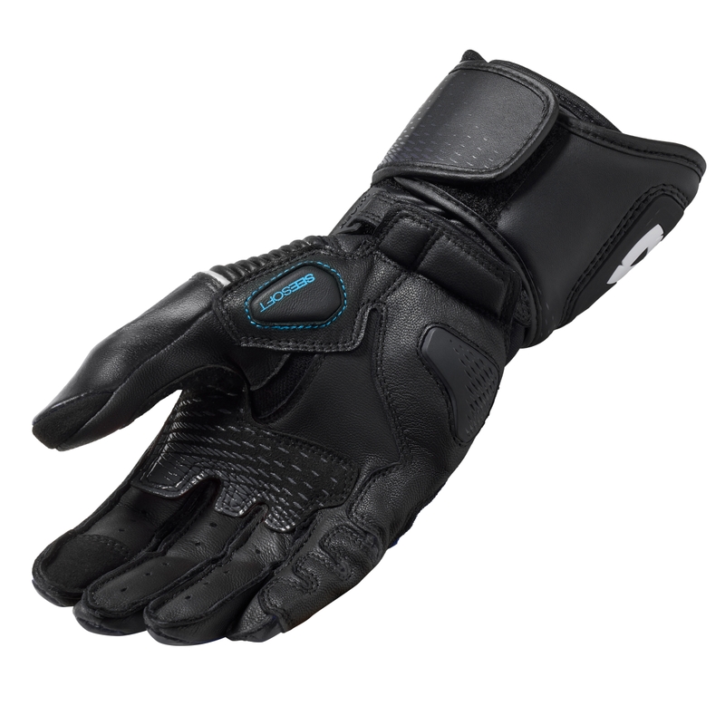 Gants de moto Revit Xena 4 noir et blanc pour femme