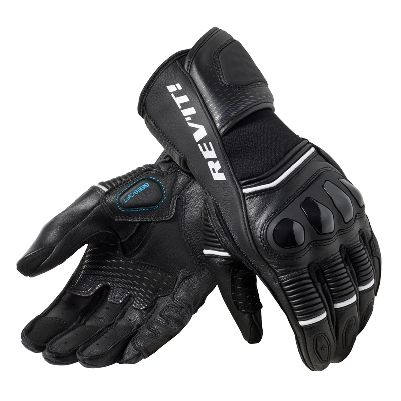 Gants de moto Revit Xena 4 noir et blanc pour femme