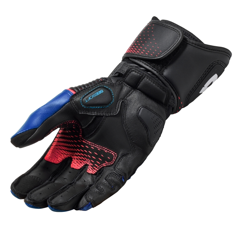 Gants de moto Revit Xena 4 noir et bleu pour femme