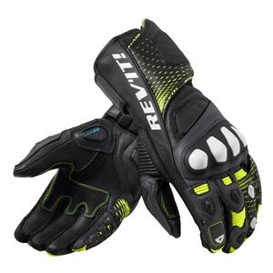 Gants de moto Revit Control noir-jaune fluo