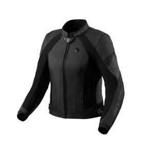 Veste en cuir Revit Xena 4 noir-anthracite pour femme
