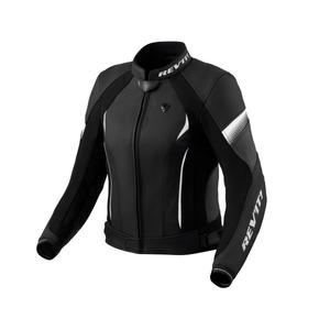 Veste en cuir noir et blanc Revit Xena 4 pour femme