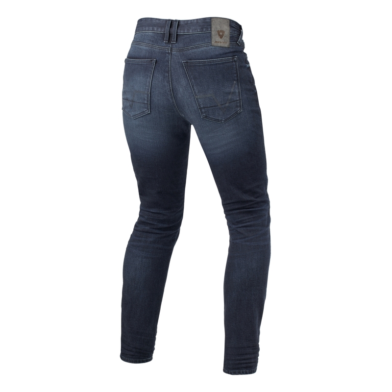 Jean moto raccourci Revit Carlin SK bleu foncé