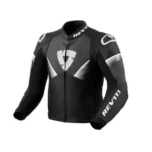 Veste moto en cuir Revit Argon 2 noir-blanc