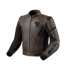 Blouson moto en cuir Revit Parallax marron
