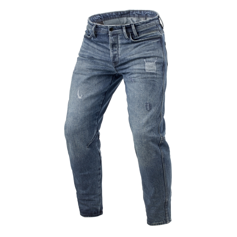 Revit Rilan TF jean moto allongé moyen vintage bleu