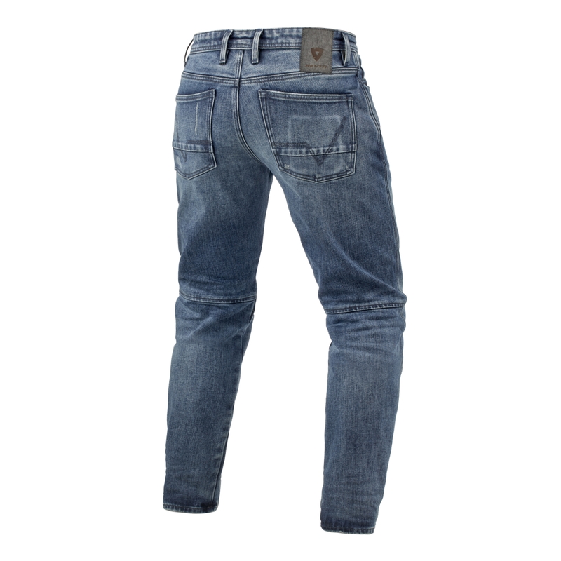 Revit Rilan TF jean moto allongé moyen vintage bleu