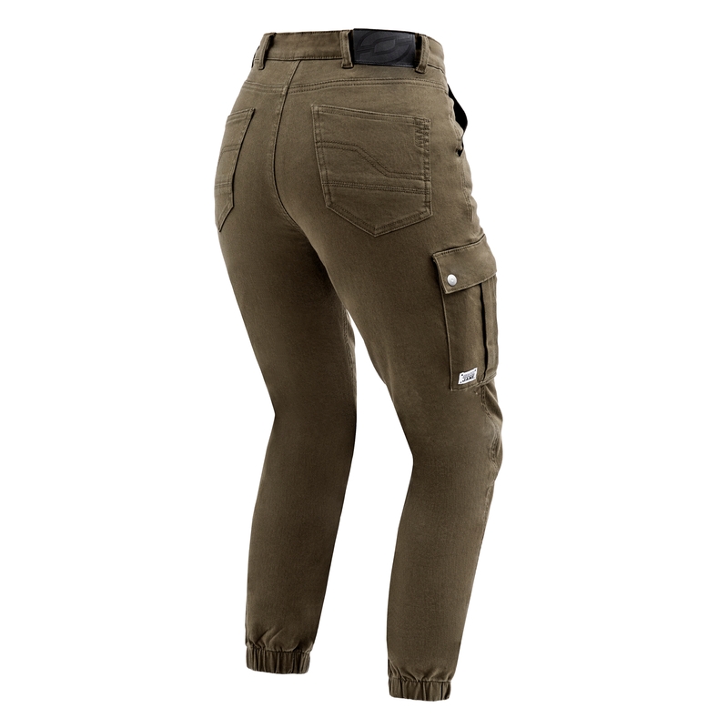 Jeans moto Ozone Jane JF Green pour femme