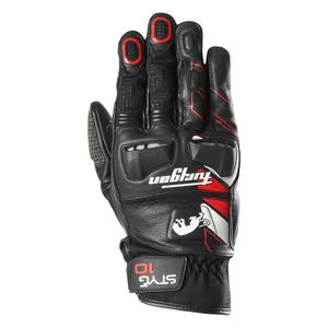 Gants moto Furygan STYG 10 noir-blanc-rouge