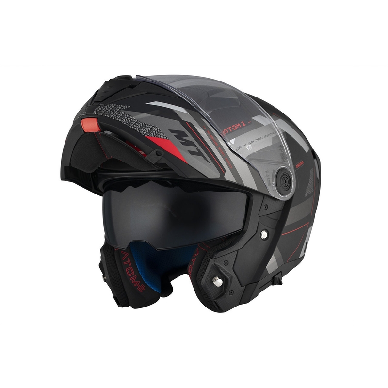 Casque moto MT ATOM 2 SV BAST D5 noir-gris-blanc mat