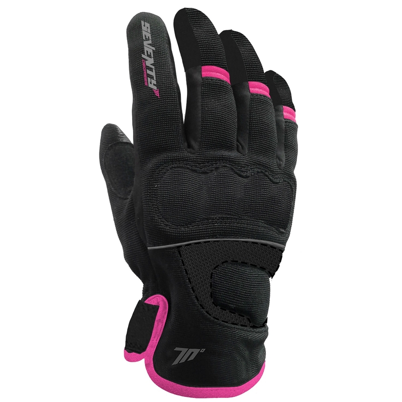 Gants moto femme SEVENTY DEGREES SD-C45 noir et rose