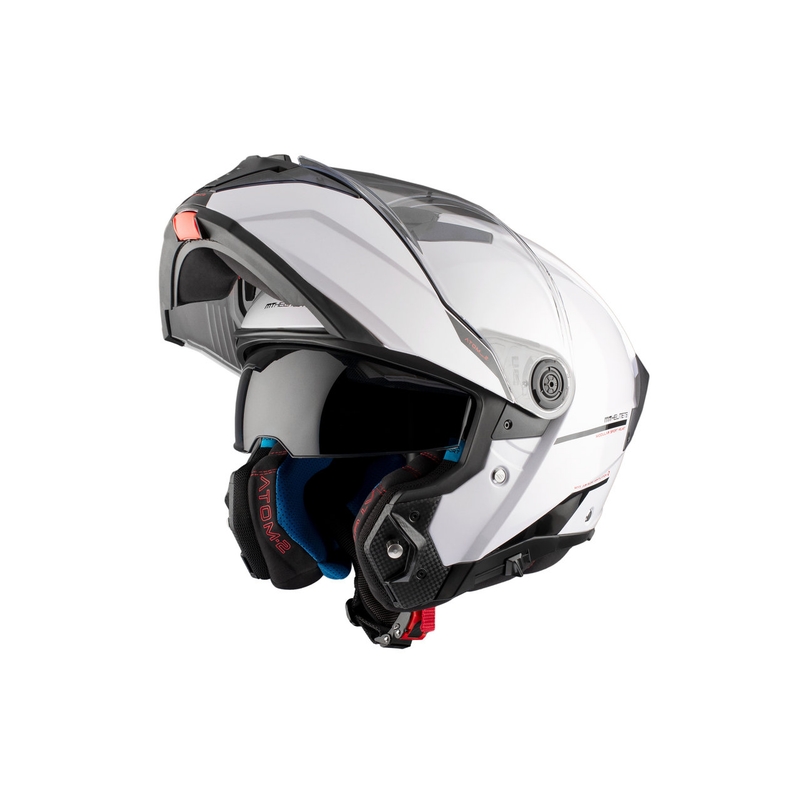 MT ATOM 2 SV SOLID A0 casque moto blanc brillant