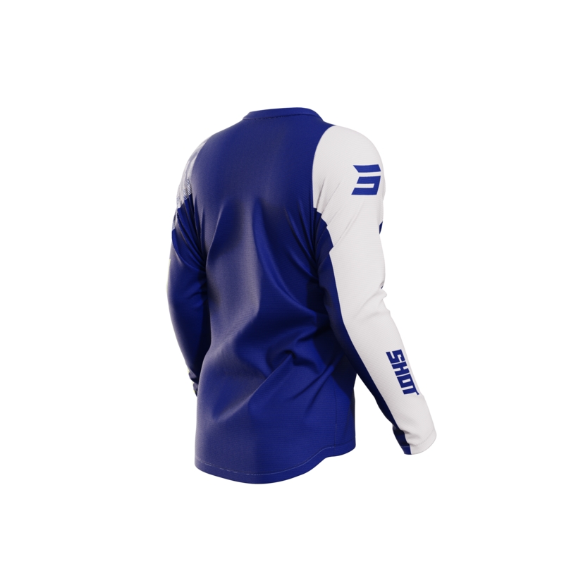 Maillot de motocross Shot Matrix bleu soldes