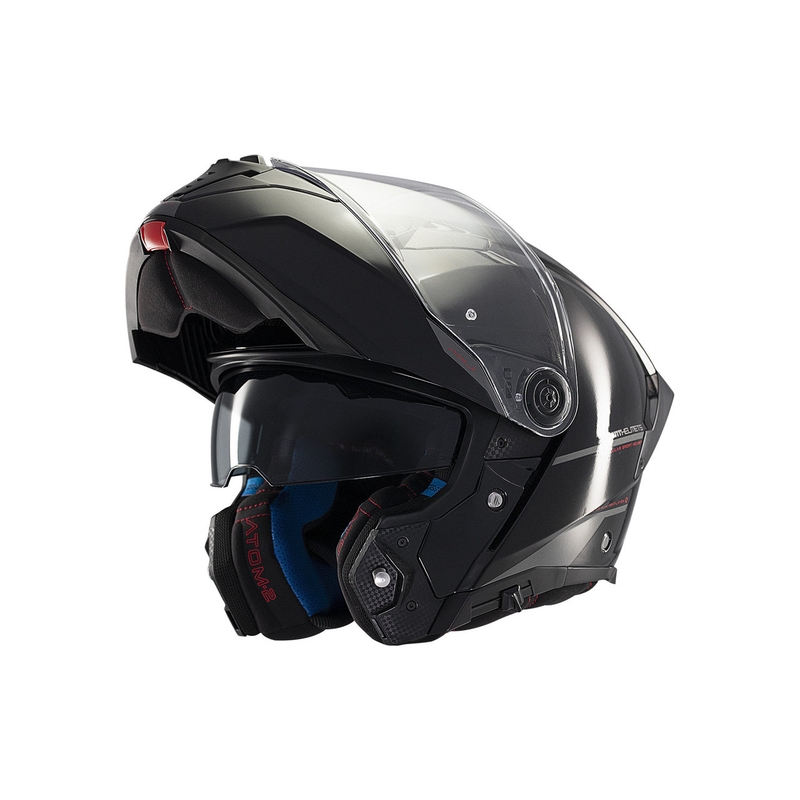 MT ATOM 2 SV SOLID A1 casque moto noir brillant