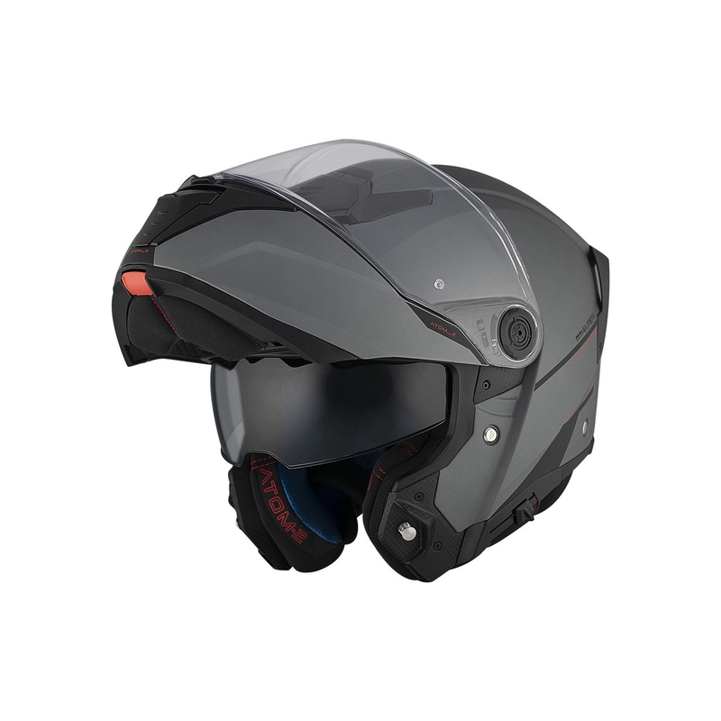 MT ATOM 2 SV SOLID A2 casque moto gris mat