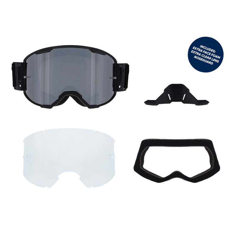 Lunettes de motocross Red Bull Spect STRIVE S noir avec verre fumé