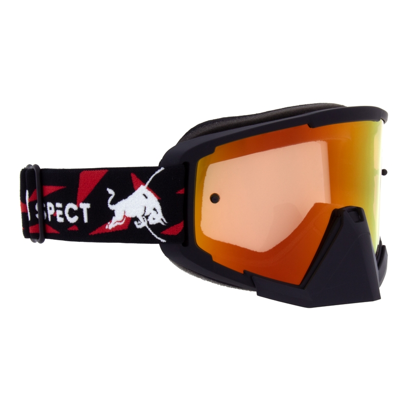 Lunettes de motocross Red Bull Spect WHIP noir avec lentille rouge-jaune