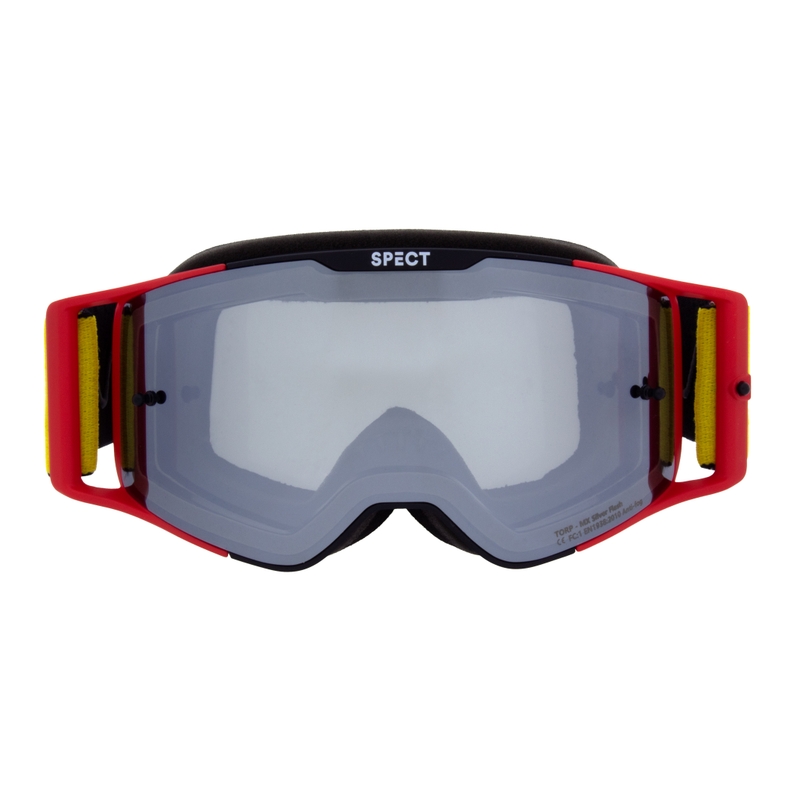Lunettes de motocross Red Bull Spect TORP noires et rouges avec verre fumé