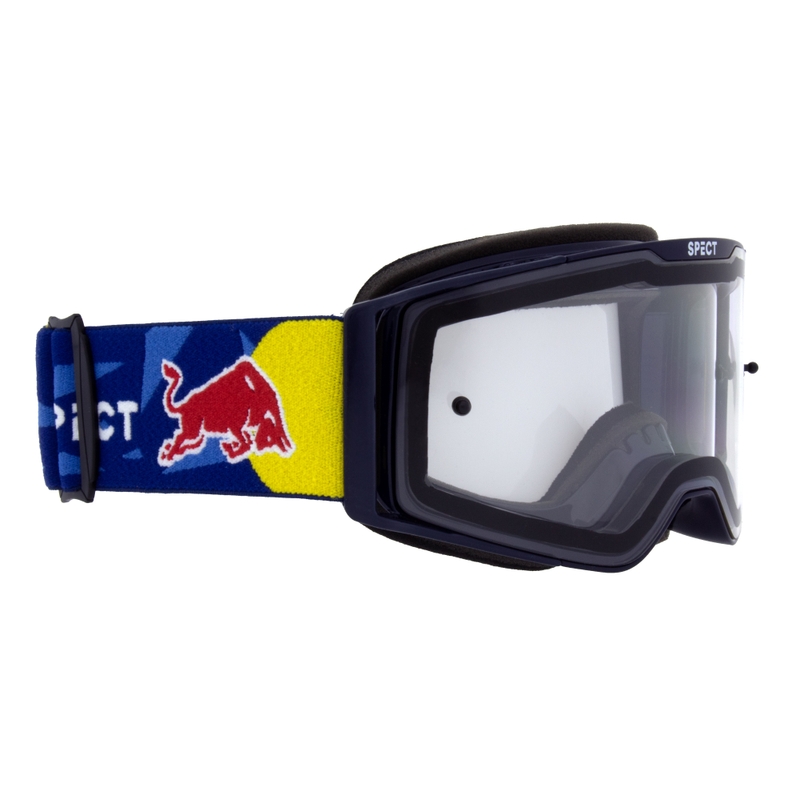 Lunettes de motocross Red Bull Spect TORP bleu avec lentille transparente