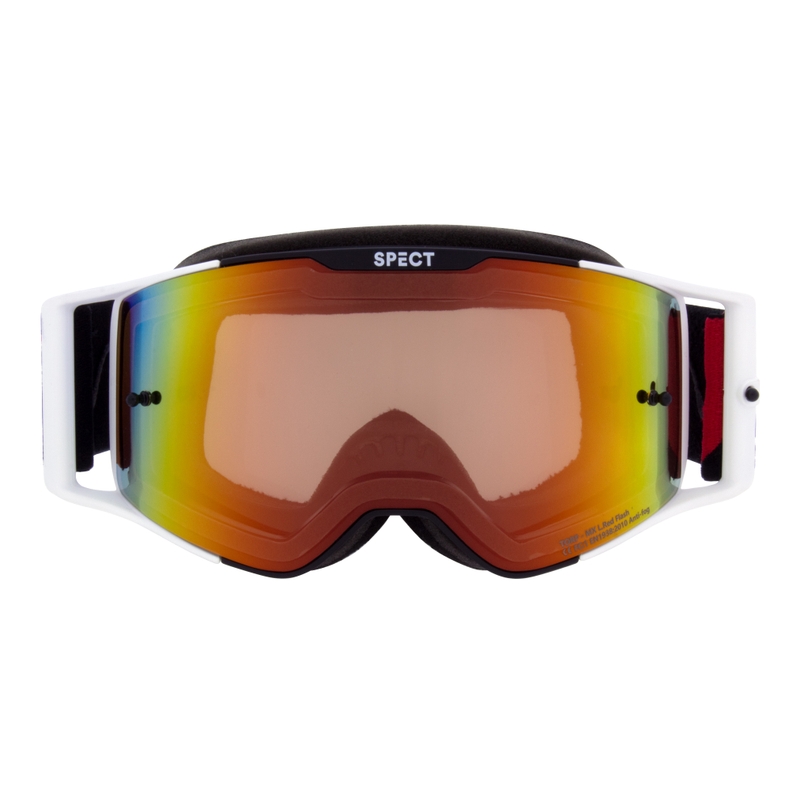 Lunettes de motocross Red Bull Spect TORP noir et blanc avec lentille rouge