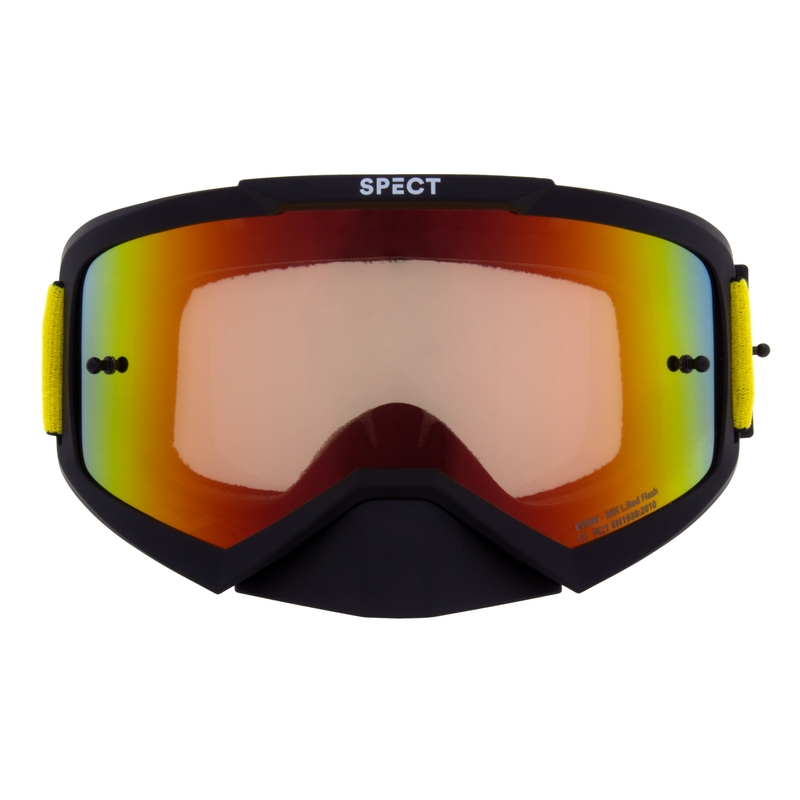 Lunettes de motocross Red Bull Spect EVAN noir avec lentille rouge-jaune