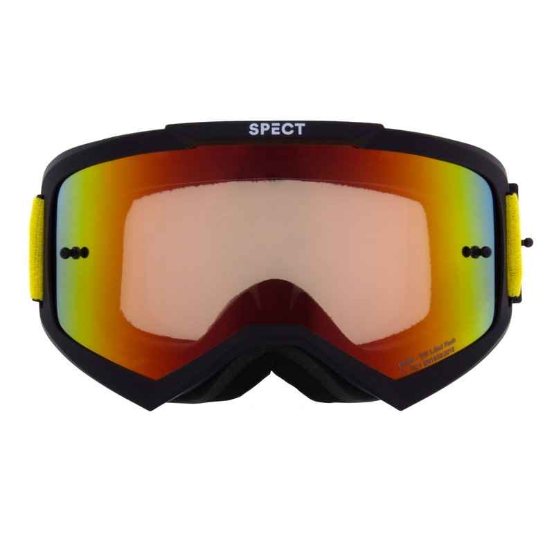 Lunettes de motocross Red Bull Spect EVAN noir avec lentille rouge-jaune