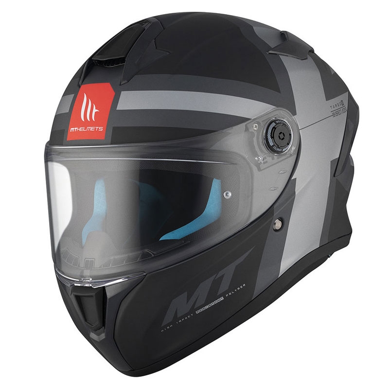 MT TARGO S BRITAIN Casque moto intégral C2 noir-gris mat