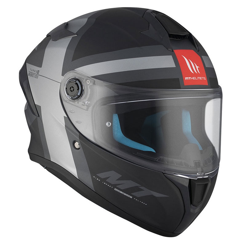 MT TARGO S BRITAIN Casque moto intégral C2 noir-gris mat