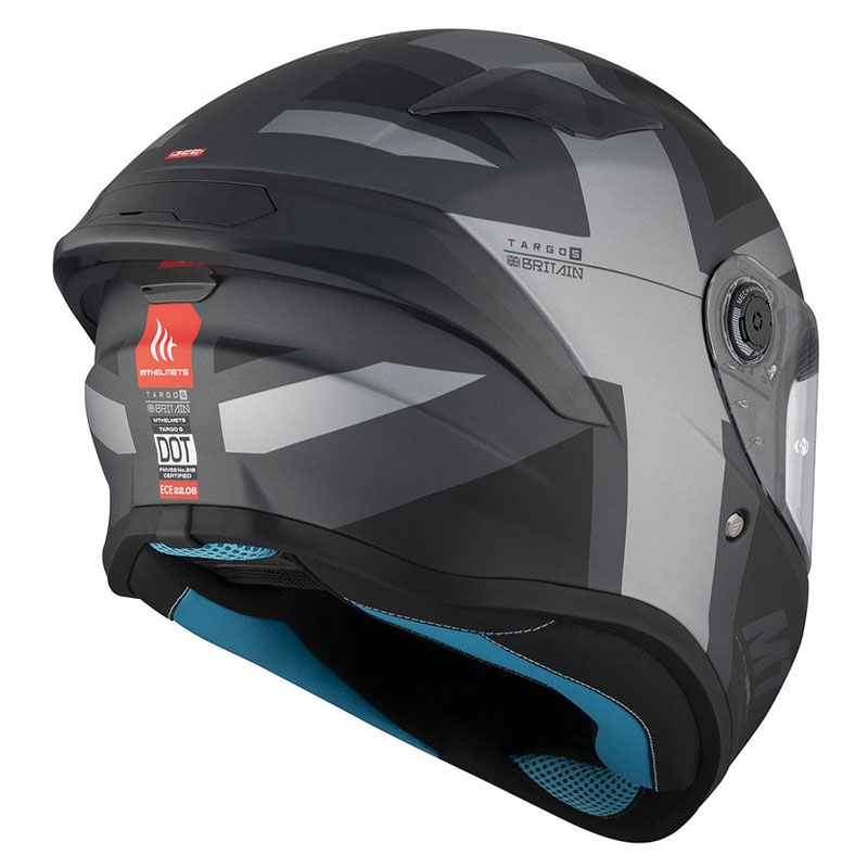 MT TARGO S BRITAIN Casque moto intégral C2 noir-gris mat