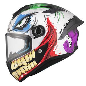 MT TARGO S JOKE A5 casque moto intégral blanc-noir-rouge