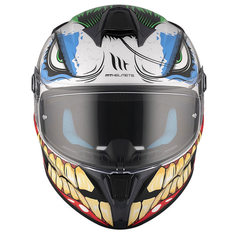 MT TARGO S JOKE A5 casque moto intégral blanc-noir-rouge