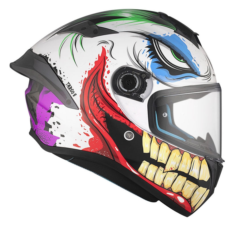 MT TARGO S JOKE A5 casque moto intégral blanc-noir-rouge