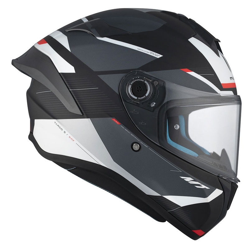 MT TARGO S KAY B2 casque moto intégral noir-gris-blanc mat