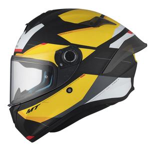 MT TARGO S KAY B3 casque moto intégral noir-blanc-jaune mat