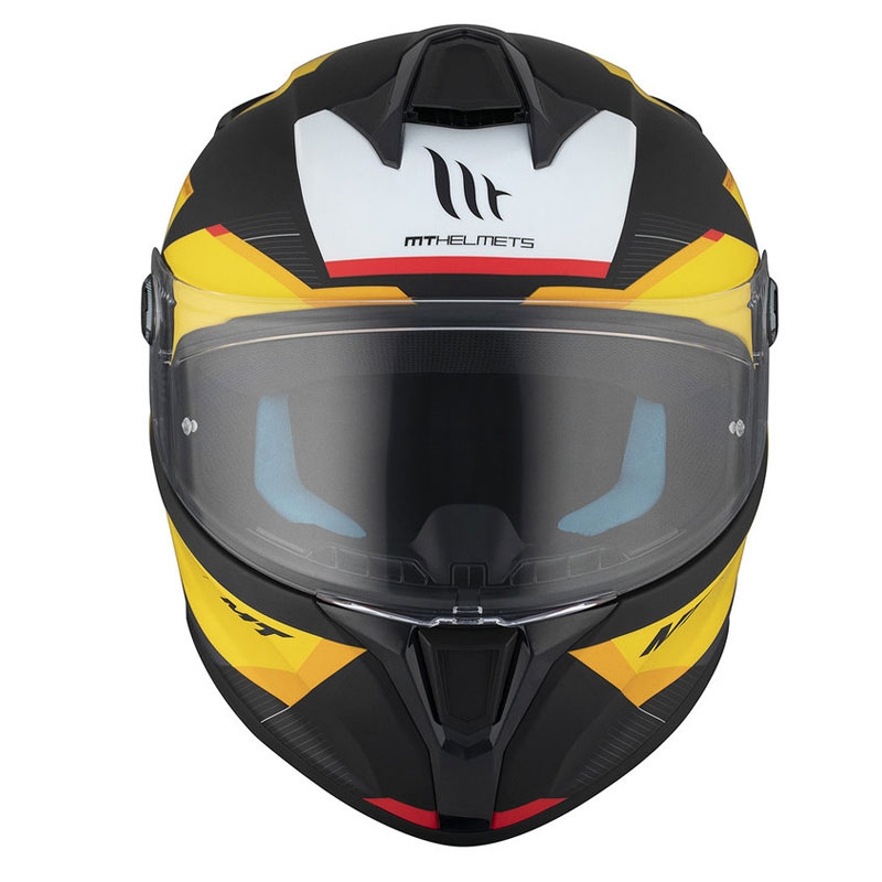 MT TARGO S KAY B3 casque moto intégral noir-blanc-jaune mat