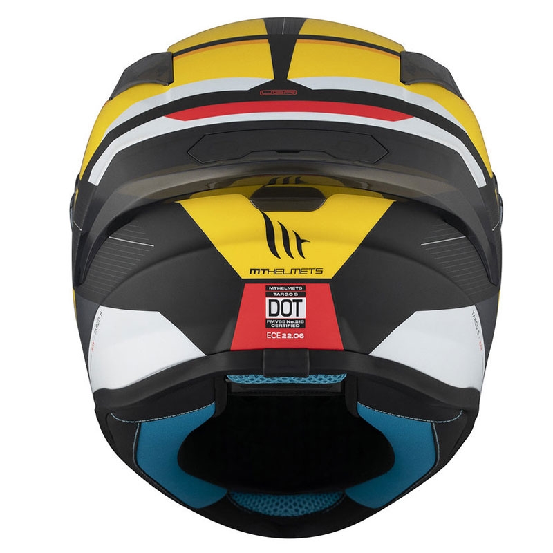 MT TARGO S KAY B3 casque moto intégral noir-blanc-jaune mat