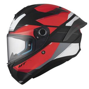 Casque moto intégral MT TARGO S KAY B5 noir-rouge-blanc mat soldes