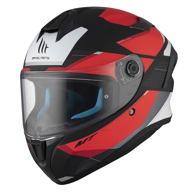 Casque moto intégral MT TARGO S KAY B5 noir-rouge-blanc mat soldes