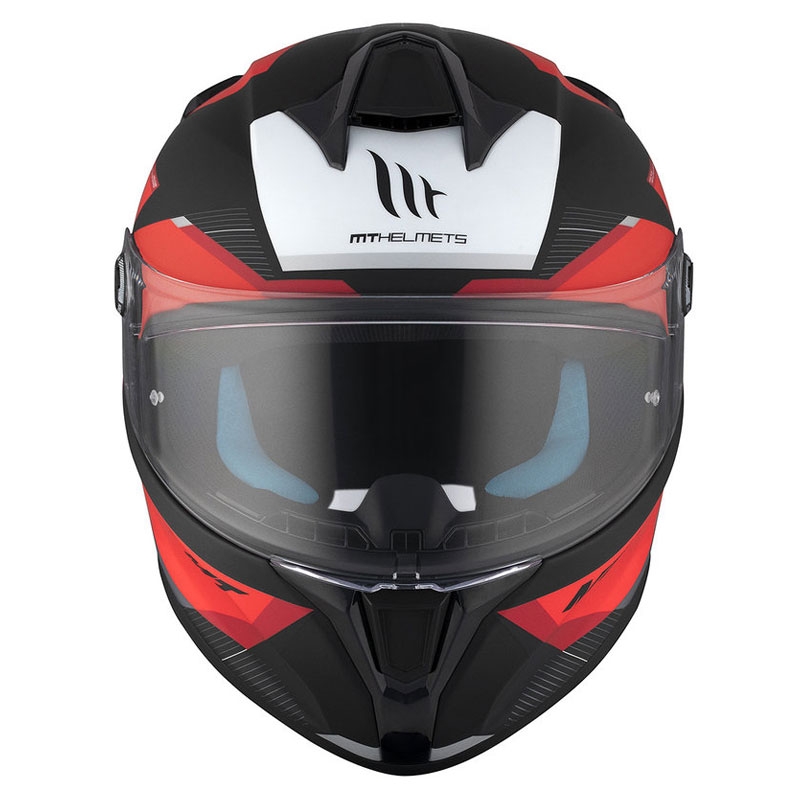 Casque moto intégral MT TARGO S KAY B5 noir-rouge-blanc mat soldes